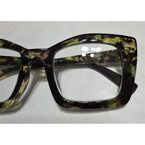 NWT EyeKepper 2.5 Square Cat Eye Green Tortoise Readers Reading Glasses 135666